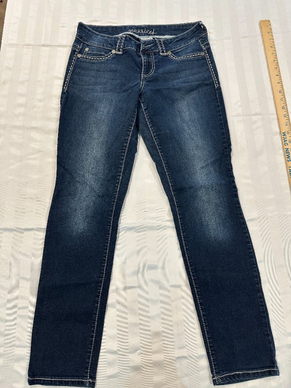 Maurices Skinny Jeans Womens Size M-S Dark Wash Blue Mid-Rise Stretch Casual